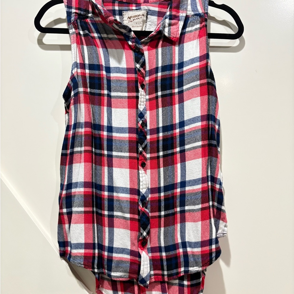 Arizona Jean Company Red and Blue Tank Top